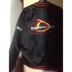 ROUPA HOMEM JAQUETA PRETA FORRADA RADIO DUMONT FM INTERIOR JUNDIAI/SP 104.3 BORDADA