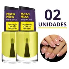 Kit de Esmaltes Cora Base Mata Mico Antifúngico Tratamento Para As Unhas com Óleo de Melaleuca
