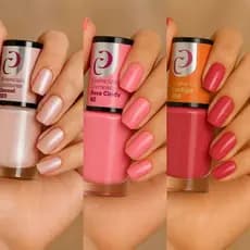 Kit 3 Esmaltes Cora Nova Coleção Tons de Rosa Lançamento Tech Colors Longa Duração Inverno 10mL