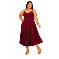 Vestido Midi Plus Size Feminino com Bolsos | Viscolycra Casual Confortável Moda Verão Elegante