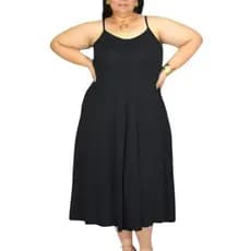 Kit 3 Vestidos Midi Plus Size Alcinha Viscolycra Casual Confortável Feminino Moda Tamanho Grande