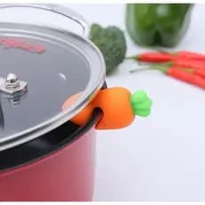 Suporte Levanta Tampa De Panela Silicone Cozinha Tira Vapor