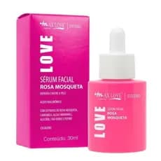 MAX LOVE SERUM FACIALROSA MOSQUETA 10 em 1 COM BLEND DE HIDRATANTE E CALMANTES 30ml.