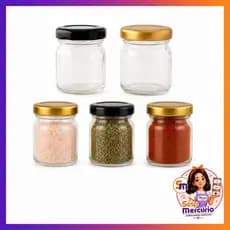 Kit Mini Potinhos Vidro 40ml Tampa Metálica Lembrancinha Vela Geleia Brinde Festa Casamento