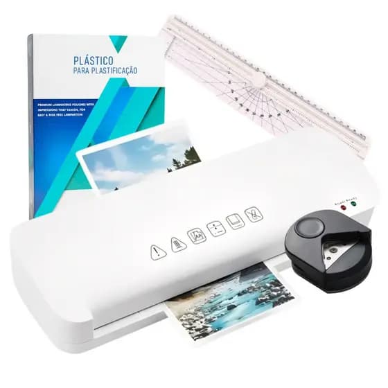 Plastificadora A4 Laminadora Plastificar Documentos E Fotos ou Kit
