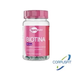 Biotina Vitamina Cabelos e Unhas 60 Cápsulas Original QualyNutri