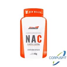 NAC N-Acetil L-Cisteína 60 Cápsulas New Millen Suplemento Alimentar