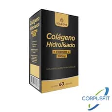 Colágeno Hidrolisado + Vitamina C 500Mg 60 Cápsulas - Gold Lab