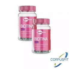 Kit 2x Biotina Vitamina Cabelos e Unhas 60 Capsulas Original Envio Imediato Qualy Nutri