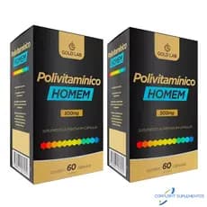 Kit 2x PolivitamÍnico Homem 500Mg 60 Cápsulas - Gold Lab