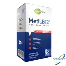 Metil B12 60 Cápsulas Qualynutri Metilcobalamina Vitamina B12