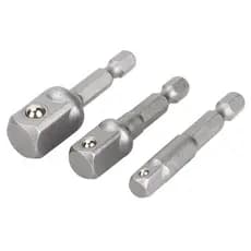3clife-BR 3pcs Adaptador de soquete de broca Unidade sextavada para driver de impacto 1/4 3/8 1/2