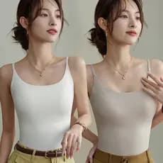 Camisola De Emagrecimento De Seda Gelada Com Almofadas De Sutiã Beleza Costas Verão Sem Rastros Roupa Interna E Externa