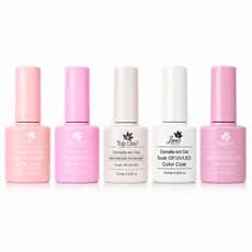 Kit 5 Esmaltes em Gel Led Uv Lirio p/ Unhas Manicure Coleções