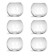 Vaso Aquário 6 und Redondo Vidro 1 Litros Decoração