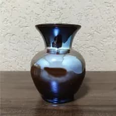 Taça Napolli vaso de vidro Marrom para flores 13cm decoração