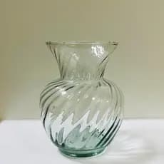Taça Napolli vaso de vidro Rigado para flores 13cm decoração