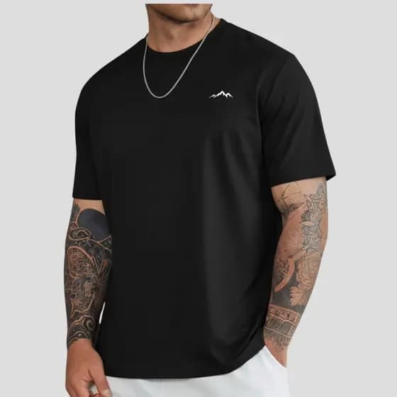 Camisa Camiseta Masculina Montanha 100% Algodão Blusa Manga Curta Varias Cores Oferta