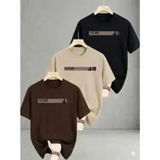 Kit 3 Camisetas Masculinas 100% Algodão Fio 30.1 Camisa Confortável Varias Cores Oferta