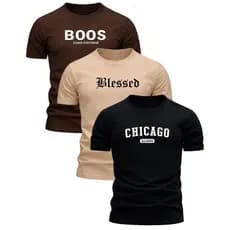 Kit 3 Camiseta Masculina 100% Algodão Fio 30.1 Malha Premium Varias Cores Oferta