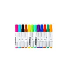 Marcador Quadro Branco Colorido Caneta Apagável 12 Unidades