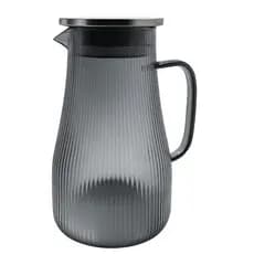 Jarra De Vidro Borossilicato Tampa Inox 1,5l Listras Fumê