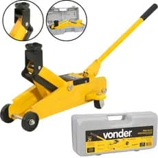 Macaco Jacaré Hidráulico Capacidade 2 toneladas Com Maleta Vonder Profissional 6874200200