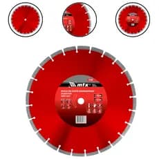 Disco de Corte Diamantado Segmentado MTX 350 mm x 25,4 mm com Anel Redutor – Corte Seco