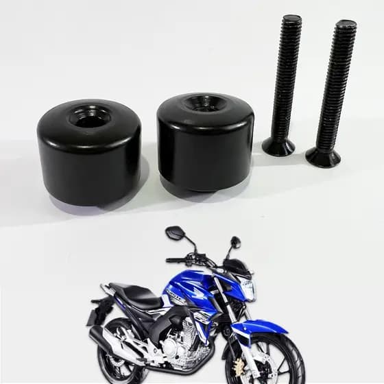 Par Pesos De Guidão CBX Twister 250 CBX Strada CB 300 CBX 750 Com Parafuso Mod. Original (par) Preto