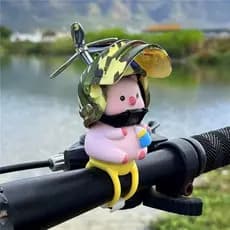 Porco Porquinho Pig pork Pato Com Led Capacete Hélice Bike Carro Moto Guidão Enfeite