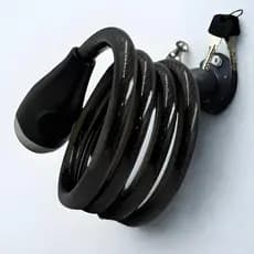 Trava Anti Furto Espiral 12mm x 1,20m Para Moto Bike Estepe Com Chave Corrente Cadeado Forte  Trava