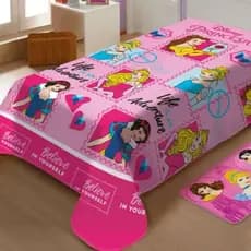 Cobertor Manta Solteiro Princesas Disney Microfibra Jolitex