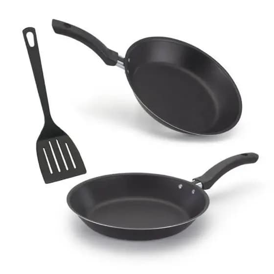 Conjunto de Frigideira Antiaderente kit 2 peças com Espátula Techflon