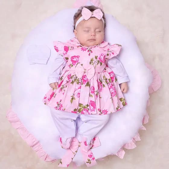 Kit saída de maternidade para bebe menina Belinha Luxo , variedades de cores e modelos