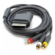 Cabo Av Rca Áudio Vídeo Com 1,8 Metros Compatível Xbox 360 Slim Arcade