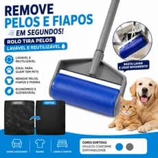 Rolo Removedor Pelos Lavavel Reutilizavel Pratico Limpeza Rapida Casa Roupa