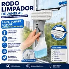 Rodo Limpador Janelas Com Reservatorio Reutilizavel Peca Essencial Limpeza Facil