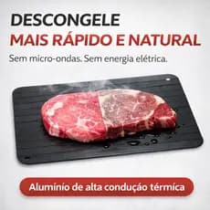Tábua Descongelar Alimentos Rápido Placa Alumínio Descongelamento Natural Carne Frango Peixe Preta