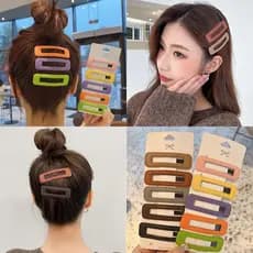 Grampo De Cabelo De Couro Quebrado Lado Faixa Menina Cabeleireiro Costas (lindo e na moda)