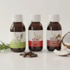 Kit Misturinha 3 Óleos - Óleo de Alecrim, Óleo de Rícino e Óleo de Coco