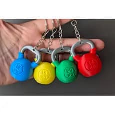 Chaveiro Kettlebell Colorido - Impressão 3D em PLA, 4cm, Perfeito para Atletas!