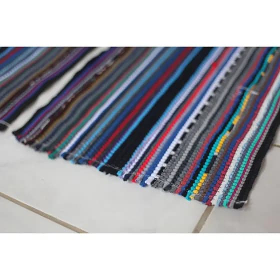 Tapete Trançado de Malha – Kit com 5 Unidades – Cores Sortidas para Casa Toda