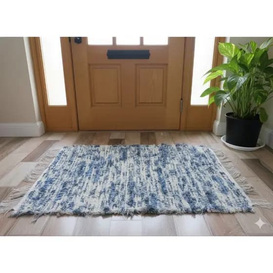 Tapete Artesanal 100% Algodão 75x50 cm – Macio, Ideal para Banheiro, Cozinha e Corredor