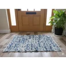 Tapete Artesanal 100% Algodão 75x50 cm – Macio, Ideal para Banheiro, Cozinha e Corredor