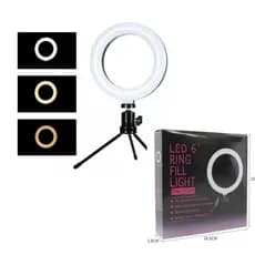 Ring Light Iluminador Selfie Makeup Tripé Luz 16cm 6 polegada（PROMOCAO) Envio em 24 horas