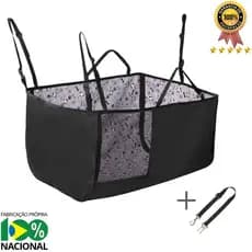 Capa Para Proteção Protetora Banco Do Carro Impermeável Pet  Cão Gato - Média Dois Assentos + Cinto