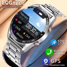 Novo ECG + PPG Chamada Bluetooth Relógio Inteligente Masculino Laser Saúde Pressão Arterial Fitnes Relógios Esportivos À