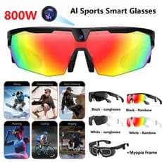Novo Ciclismo Ao Ar Livre AI Smart Glasses Homens Mulheres Anti-Shake 800W HD Câmera Tradução Wifi Navegação Gravação De
