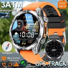 2026New Mergulho Relógio Inteligente Masculino Tela AMOLED 3ATM À Prova Dwaterproof Água Freqüência Cardíaca Bússola Esp