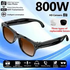 2026New AI Óculos Inteligentes 8MP Câmera Gravação Reconhecimento De Foto Bluetooth Chamada Tradução Voz Assistan De Sol